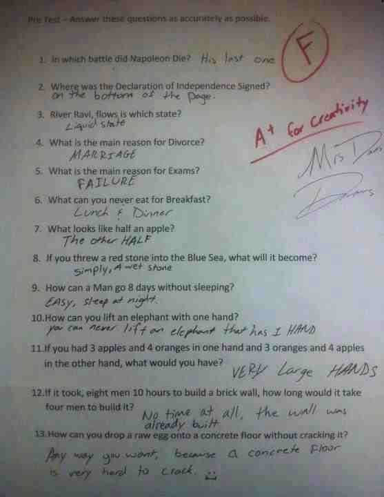 School Test Results- Epic Fail